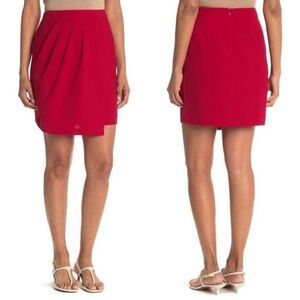 Club Monaco Benellie Red Draped Skirt - Size 6